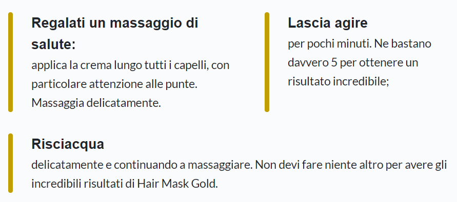 HAIR GOLD MASK opinioni HAIR GOLD MASK opinioni