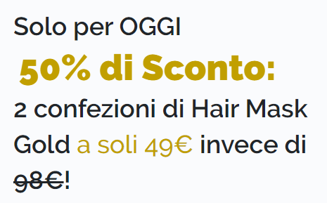 Hair Mask Gold prezzo Hair Mask Gold prezzo